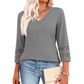 💥Last Day Special Sale 59% OFF💝2025 New Womens 3/4 Length Sleeve Tops Trendy V Neck T Shirts
