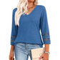 💥Last Day Special Sale 59% OFF💝2025 New Womens 3/4 Length Sleeve Tops Trendy V Neck T Shirts