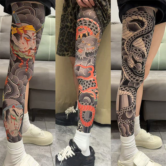✨2025 Brand New Design 😎Stretchy Tattoo-Print Leg Sleeve