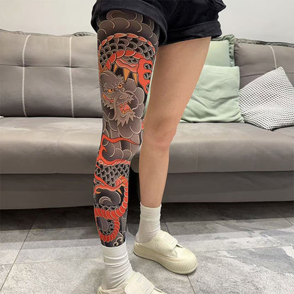 ✨2025 Brand New Design 😎Stretchy Tattoo-Print Leg Sleeve