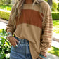 🍂Autumn New Arrival 50% OFF🔥Women’s Trendy Color Block Striped Long Sleeve T-Shirt