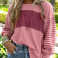 🍂Autumn New Arrival 50% OFF🔥Women’s Trendy Color Block Striped Long Sleeve T-Shirt