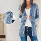 💐Autumn Big Sale-50% Off💕Women's Fall Casual Long Sleeve Button Down Open Front Cable Knit Cardigan