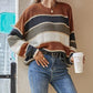 🍂Autumn Hot Sale 49% OFF🔥Women's Loose Striped Long-Sleeve Sweater