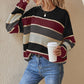 🍂Autumn Hot Sale 49% OFF🔥Women's Loose Striped Long-Sleeve Sweater