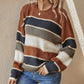 🍂Autumn Hot Sale 49% OFF🔥Women's Loose Striped Long-Sleeve Sweater