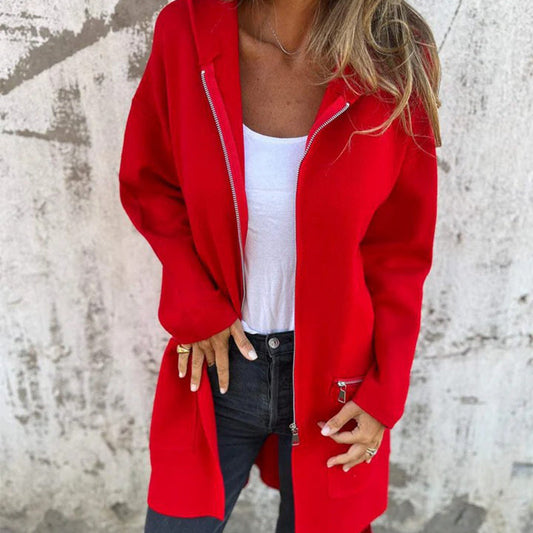 ⏳ Limited time 50% off! 💖Casual Fashion Long-Sleeve Zip-Up Hooded Sweatshirt Jacket