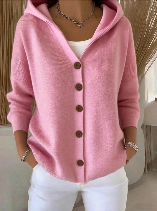 🌺Autumn Hot Sale 50% OFF✨Women Cotton Plain Long Sleeve Comfy Casual Cardigan
