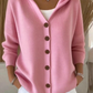 🌺Autumn Hot Sale 50% OFF✨Women Cotton Plain Long Sleeve Comfy Casual Cardigan