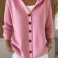 🌺Autumn Hot Sale 50% OFF✨Women Cotton Plain Long Sleeve Comfy Casual Cardigan