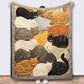 🎁LAST DAY SALE 60% OFF! 🐱💤 Cozy 9‑Panel Sleeping Cats Blanket – Ultra‑Soft Flannel, Reversible Design, Perfect for Sofa, Bed & Travel 🌙✨