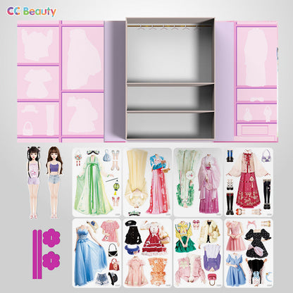 🎁Gift Idea Hot sale 49% OFF💗Magnetic Princess Dress Up Paper Doll Toy
