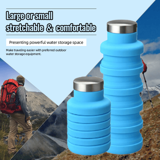 🎁Gift Idea Hot Sale 50% OFF🔥Foldable Silicone Sports Bottle with Hiking Buckle