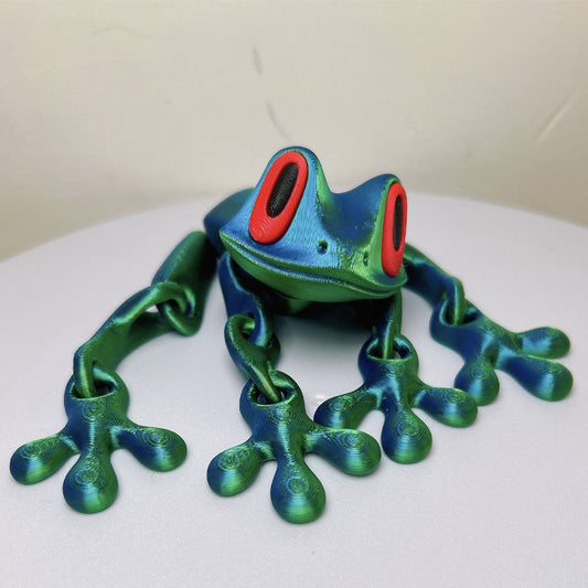 🐸✨2025 Trending 3D Magnetic Frog Figurine with Movable Joints, Fun Decorative Fridge Magnet, Perfect for Cabinet