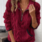 🍂🍁49% OFF🔥Half-Zip Fuzzy Pocket Sweatshirt