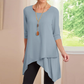🍂Autumn Hot Sale 49% OFF🔥Women's Long Sleeve Asymmetrical Hem T-Shirt