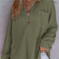 🔥Last Week Promotion 50% Off✨2025 New Women’s Loose Solid Color Waffle Knit Shirt Jacket