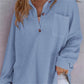 🔥Last Week Promotion 50% Off✨2025 New Women’s Loose Solid Color Waffle Knit Shirt Jacket