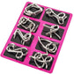 🎅Early Christmas Gift - 50% OFF🎄Metal Puzzle Ring Eight-Piece Blue Version Brain Teasers，Developing the human brain