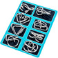 🎅Early Christmas Gift - 50% OFF🎄Metal Puzzle Ring Eight-Piece Blue Version Brain Teasers，Developing the human brain