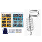 🎅Early Christmas Gift - 50% OFF🎄Metal Puzzle Ring Eight-Piece Blue Version Brain Teasers，Developing the human brain
