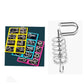 🎅Early Christmas Gift - 50% OFF🎄Metal Puzzle Ring Eight-Piece Blue Version Brain Teasers，Developing the human brain