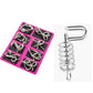 🎅Early Christmas Gift - 50% OFF🎄Metal Puzzle Ring Eight-Piece Blue Version Brain Teasers，Developing the human brain
