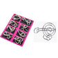 🎅Early Christmas Gift - 50% OFF🎄Metal Puzzle Ring Eight-Piece Blue Version Brain Teasers，Developing the human brain
