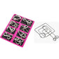 🎅Early Christmas Gift - 50% OFF🎄Metal Puzzle Ring Eight-Piece Blue Version Brain Teasers，Developing the human brain