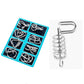 🎅Early Christmas Gift - 50% OFF🎄Metal Puzzle Ring Eight-Piece Blue Version Brain Teasers，Developing the human brain