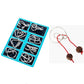🎅Early Christmas Gift - 50% OFF🎄Metal Puzzle Ring Eight-Piece Blue Version Brain Teasers，Developing the human brain