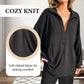 🍂Autumn Hot Sale 50% OFF🔥Women's Oversized Collared Deep V-Neck Top