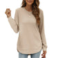 🍂Autumn Hot Sale 50% OFF🔥Women’s Solid High Low Hem Long-Sleeve Tops