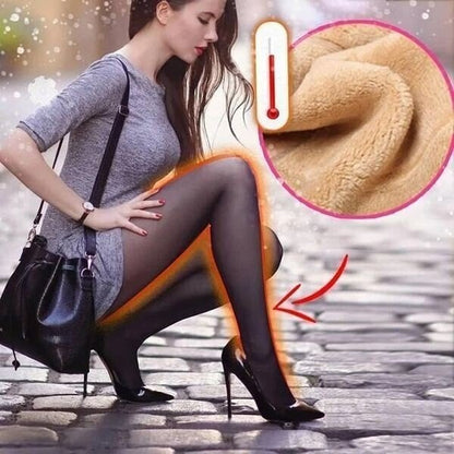 🔥Christmas Hot Sale 50% OFF⚡20K+ SOLD! 🏆Flawless Legs Fake Translucent Warm Plush Lined Elastic Tights
