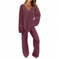 🎉This week's Special Sales - 50% OFF✨Women's V-Neck Long Sleeve Sweater & Pants Set