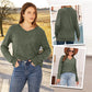 🍁Autumn Hot Sale 50% OFF🔥Women's V Neck Long Sleeve Solid Sweater