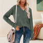 🍁Autumn Hot Sale 50% OFF🔥Women's V Neck Long Sleeve Solid Sweater