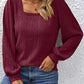 🍂Autumn Hot Sale 50% OFF🔥Women’s Square Neck Puff Sleeves Sweatshirt