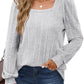 🍂Autumn Hot Sale 50% OFF🔥Women’s Square Neck Puff Sleeves Sweatshirt