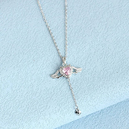 🎁Gift Idea Hot Sale 49% OFF💗Pink Angel Wings Necklace
