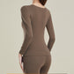 Women's Thermal Underwear Set with Shelf Bra
