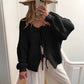 🍂Autumn Hot Sale 50% OFF💖Women's Long Sleeve Tie Front Knit Sweater🧶