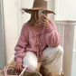 🍂Autumn Hot Sale 50% OFF💖Women's Long Sleeve Tie Front Knit Sweater🧶