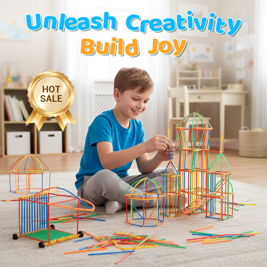 🎁Gift Idea Hot Sale 49% OFF🔥Flexible Straw Constructor Building Toy