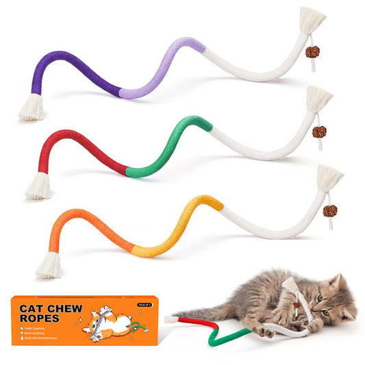 🔥LAST DAY 49% OFF😻Chew Rope Toy – Natural, Safe Tooth Cleaner for Indoor Cats