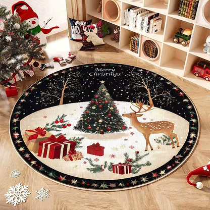 🎄Christmas Hot Sale 50% OFF🎅Non-Slip Round Christmas Tree Rug