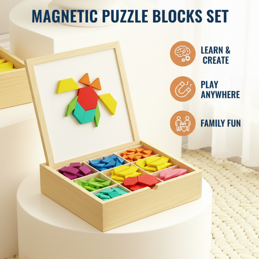 🎄Christmas Hot Sale 50% OFF🎅Creative Magnetic Geometric Puzzle Blocks Set