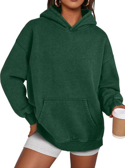 🔥LAST DAY SALE 60% OFF!!💥🎁Womens Acid Wash Hoodie Oversized Long Sleeve Fall Fashion Sweatshirts