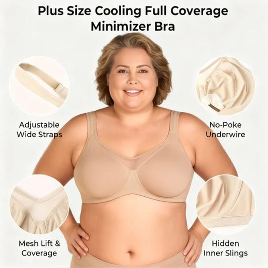 🏆 Last Day Special Price £9.99 ! 💐Women's Elegant Sheer Full Coverage Plus Size Bra