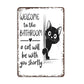 💝Vintage Highland Cow Sign – Funny"Are You Pooping?" Wall Decor😂